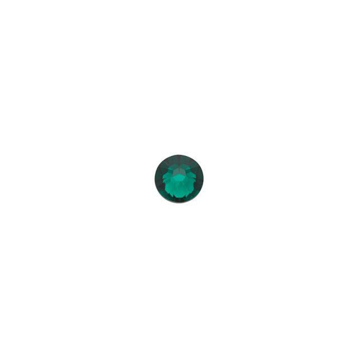 PRESTIGE Crystal, #2058 Round Flatback Rhinestone SS9, Emerald (1 Piece)