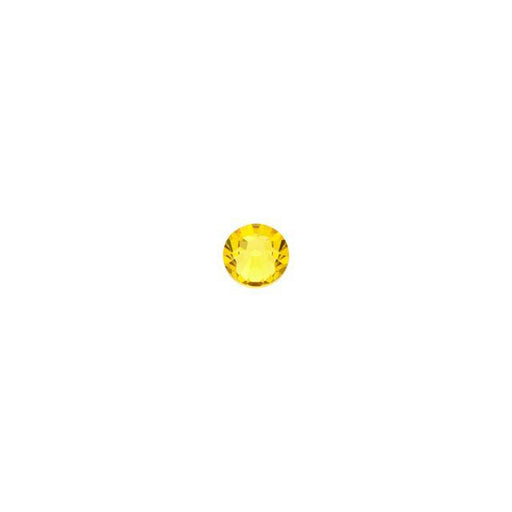 PRESTIGE Crystal, #2058 Round Flatback Rhinestone SS9, Light Topaz (1 Piece)