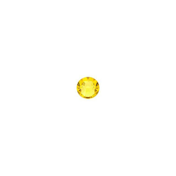 PRESTIGE Crystal, #2058 Round Flatback Rhinestone SS9, Light Topaz (1 Piece)