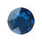 PRESTIGE Crystal, #H2078 Hotfix Round Flatback Rhinestone SS34, Capri Blue Nightfall (1 Piece)