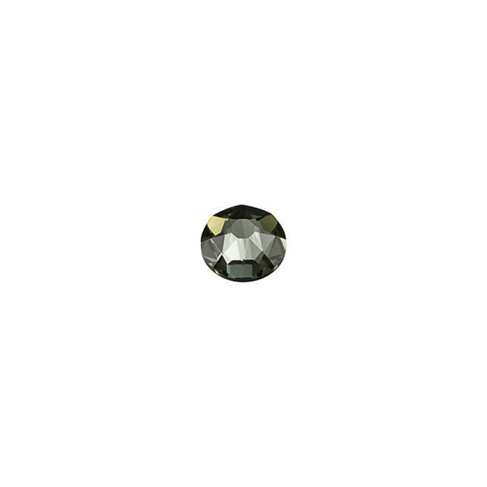 PRESTIGE Crystal, #2088 Round Flatback Rhinestone SS12, Black Diamond (1 Piece)