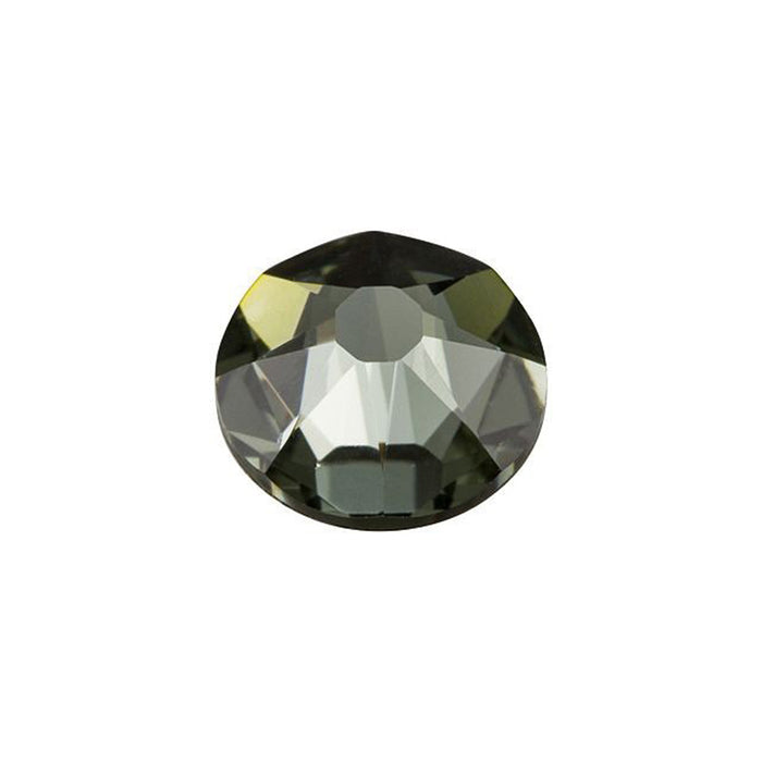 PRESTIGE Crystal, #2088 Round Flatback Rhinestone SS30, Black Diamond (1 Piece)