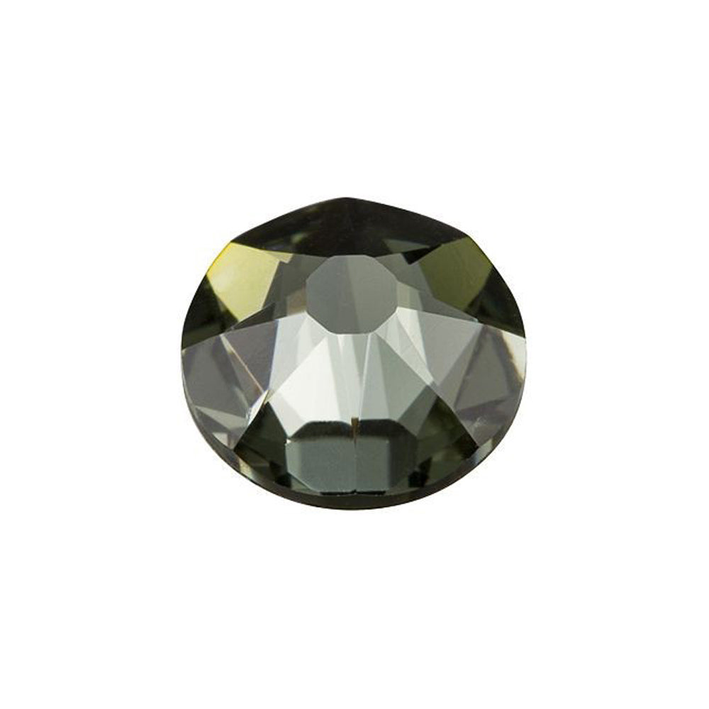 PRESTIGE Crystal, #2088 Round Flatback Rhinestone SS34, Black Diamond (1 Piece)