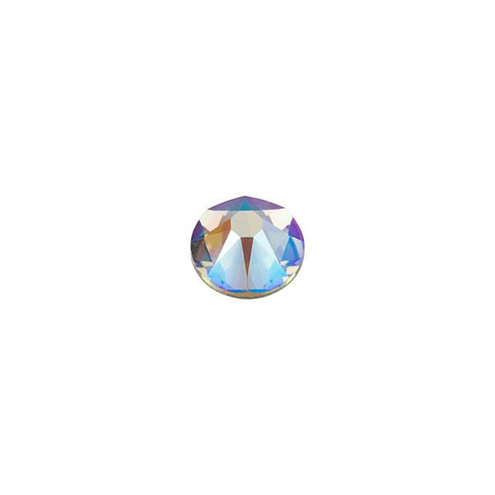 PRESTIGE Crystal, #2088 Round Flatback Rhinestone SS16, Black Diamond Shimmer (1 Piece)