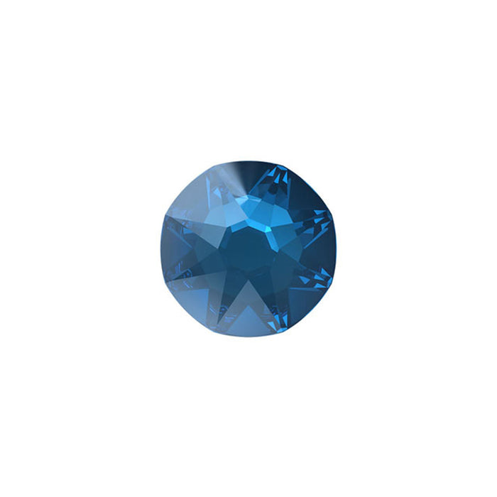 PRESTIGE Crystal, #2088 Round Flatback Rhinestone SS12, Capri Blue Nightfall (1 Piece)