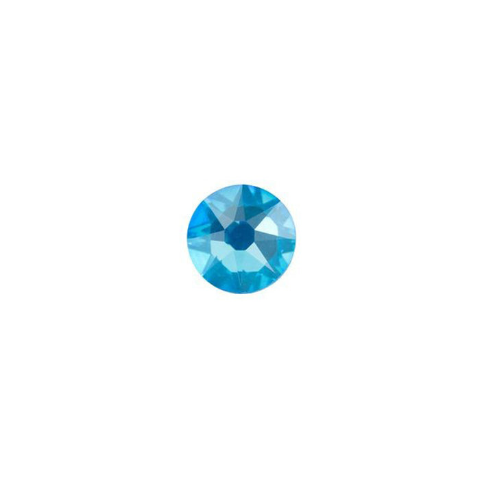PRESTIGE Crystal, #2088 Round Flatback Rhinestone SS16, Electric Blue LacquerPRO DeLite (1 Piece)