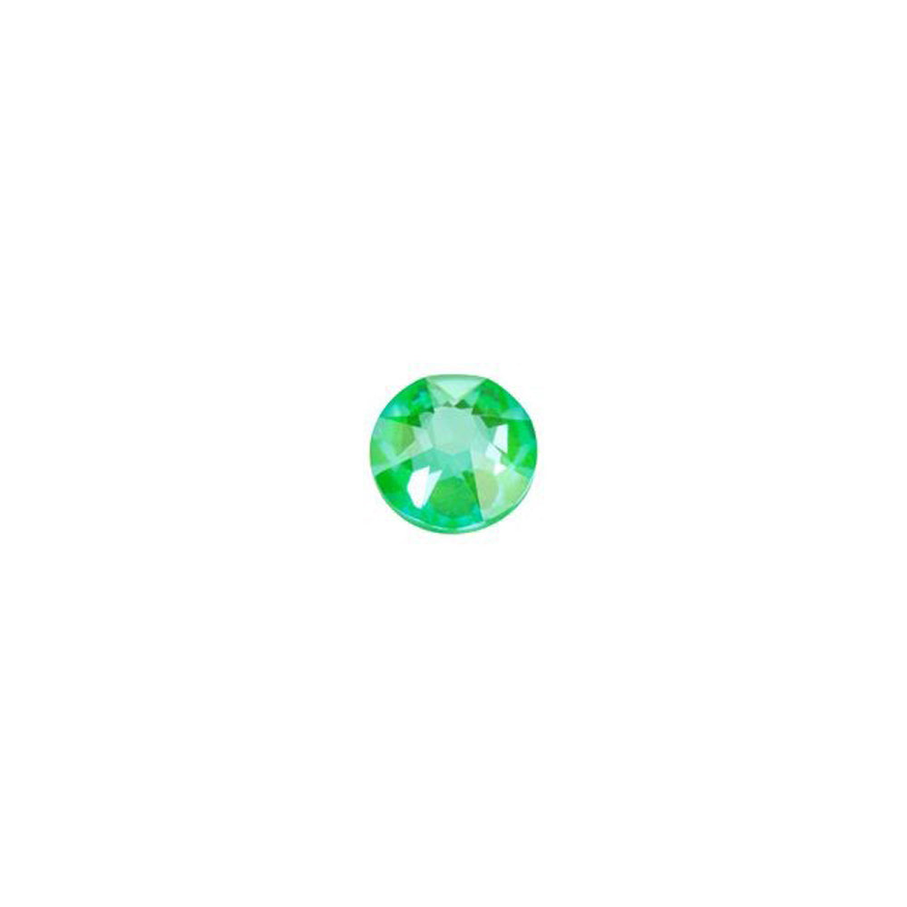 PRESTIGE Crystal, #2088 Round Flatback Rhinestone SS12, Electric Green LacquerPRO DeLite (1 Piece)