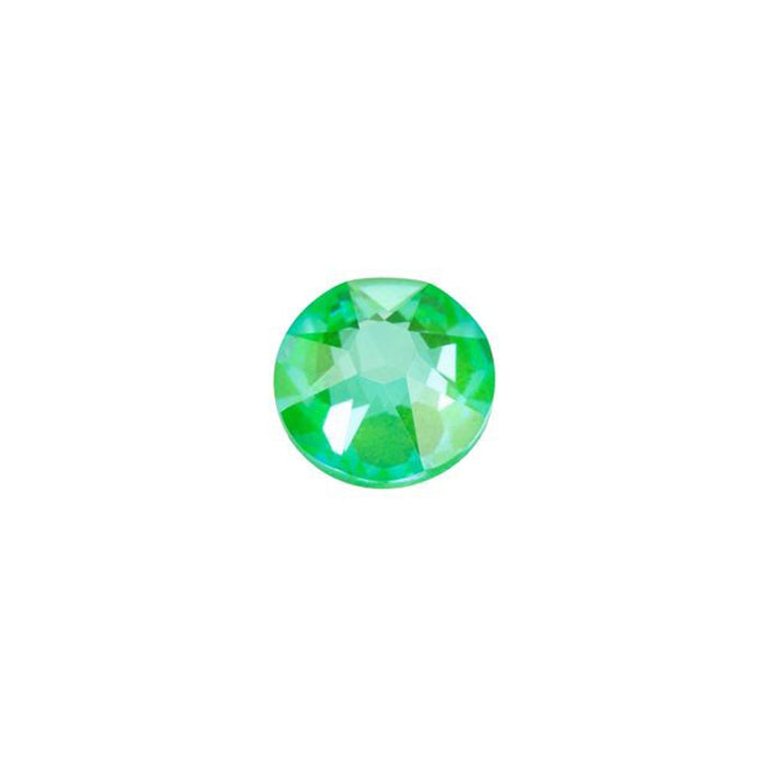 PRESTIGE Crystal, #2088 Round Flatback Rhinestone SS20, Electric Green LacquerPRO DeLite (1 Piece)