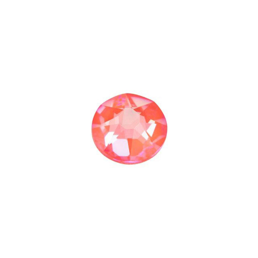 PRESTIGE Crystal, #2088 Round Flatback Rhinestone SS20, Electric Orange LacquerPRO DeLite (1 Piece)
