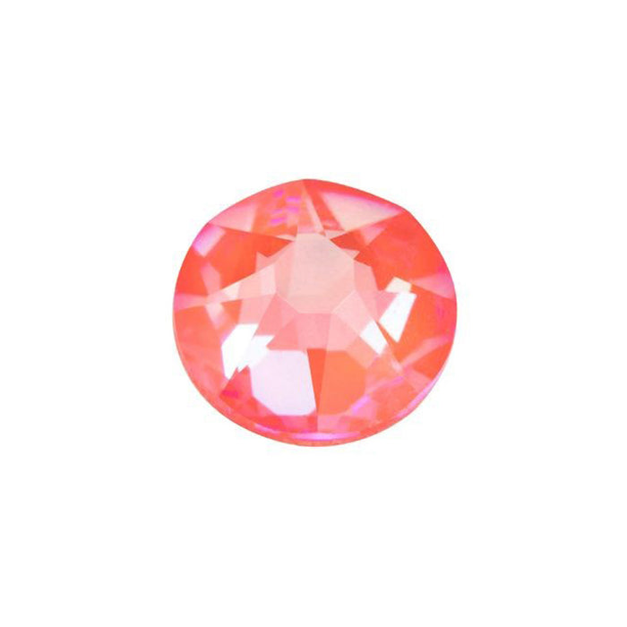 PRESTIGE Crystal, #2088 Round Flatback Rhinestone SS30, Electric Orange LacquerPRO DeLite (1 Piece)