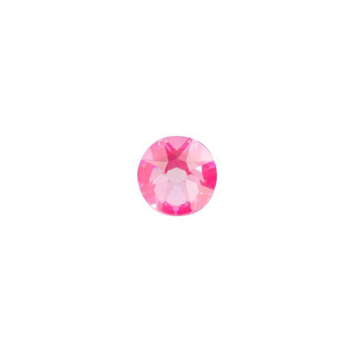 PRESTIGE Crystal, #2088 Round Flatback Rhinestone SS16, Electric Pink LacquerPRO DeLite (1 Piece)
