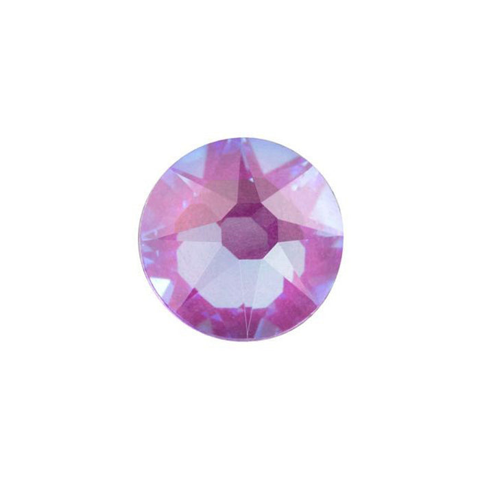 PRESTIGE Crystal, #2088 Round Flatback Rhinestone SS30, Electric Violet LacquerPRO DeLite (1 Piece)
