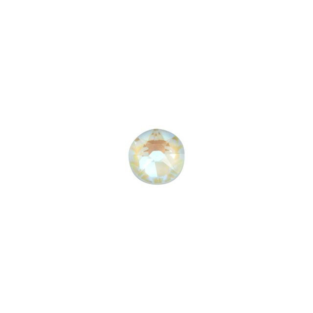 PRESTIGE Crystal, #2088 Round Flatback Rhinestone SS12, Electric White LacquerPRO DeLite (1 Piece)