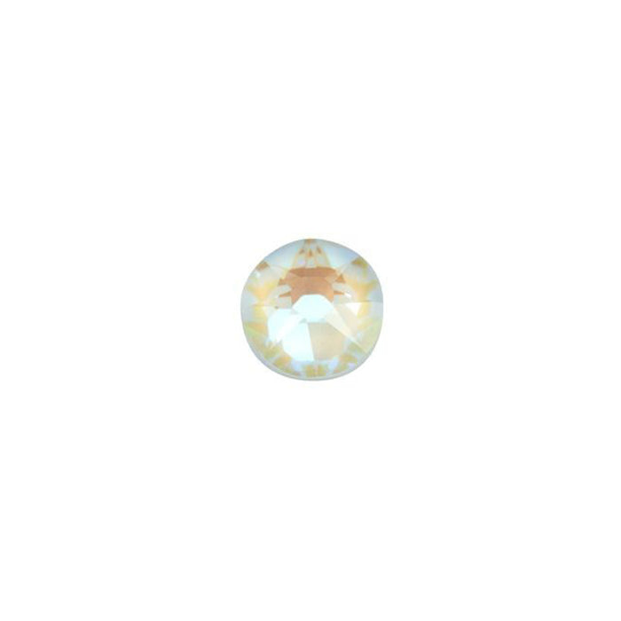 PRESTIGE Crystal, #2088 Round Flatback Rhinestone SS16, Electric White LacquerPRO DeLite (1 Piece)