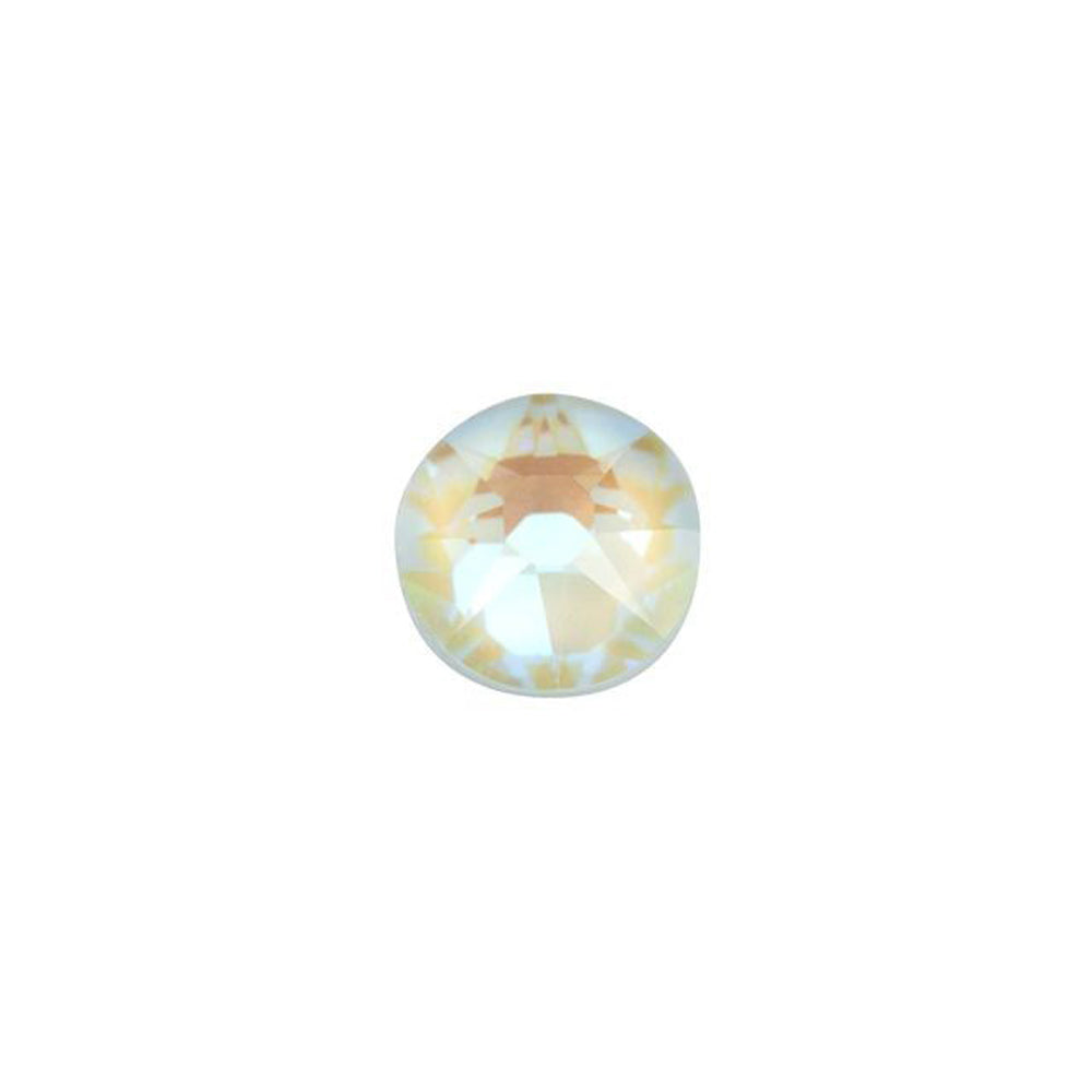 PRESTIGE Crystal, #2088 Round Flatback Rhinestone SS20, Electric White LacquerPRO DeLite (1 Piece)