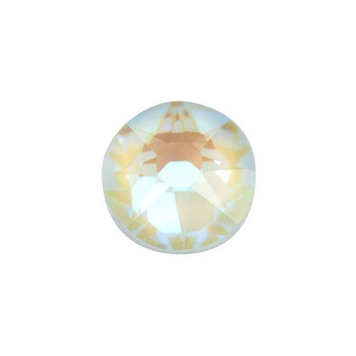 PRESTIGE Crystal, #2088 Round Flatback Rhinestone SS30, Electric White LacquerPRO DeLite (1 Piece)