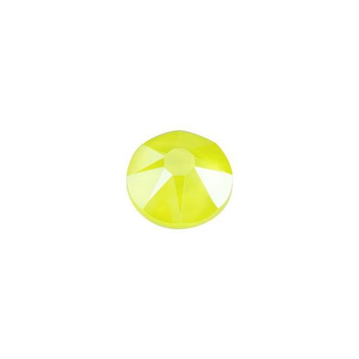 PRESTIGE Crystal, #2088 Round Flatback Rhinestone SS20, Electric Yellow LacquerPRO (1 Piece)