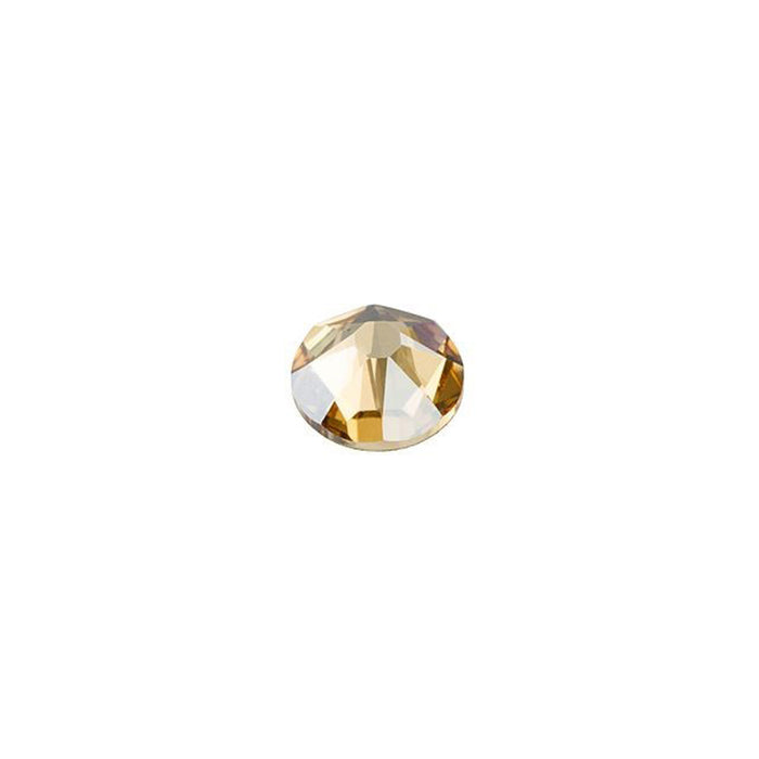 PRESTIGE Crystal, #2088 Round Flatback Rhinestone SS16, Crystal Golden Shadow (1 Piece)