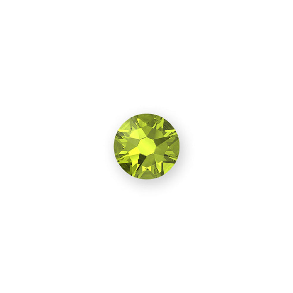 PRESTIGE Crystal, #2088 Round Flatback Rhinestone SS16, Citrus Green (1 Piece)