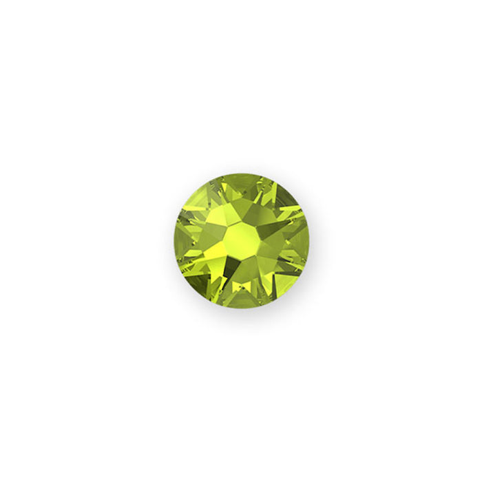 PRESTIGE Crystal, #2088 Round Flatback Rhinestone SS20, Citrus Green (1 Piece)