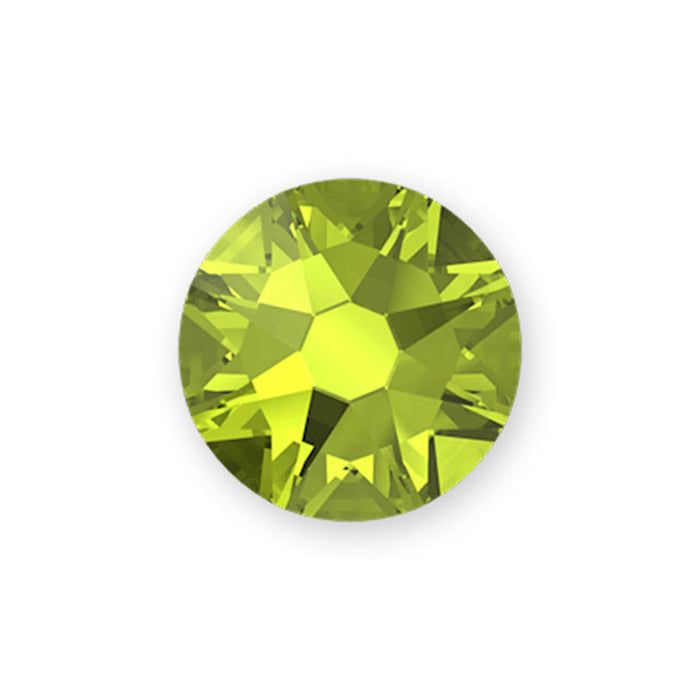 PRESTIGE Crystal, #2088 Round Flatback Rhinestone SS34, Citrus Green (1 Piece)