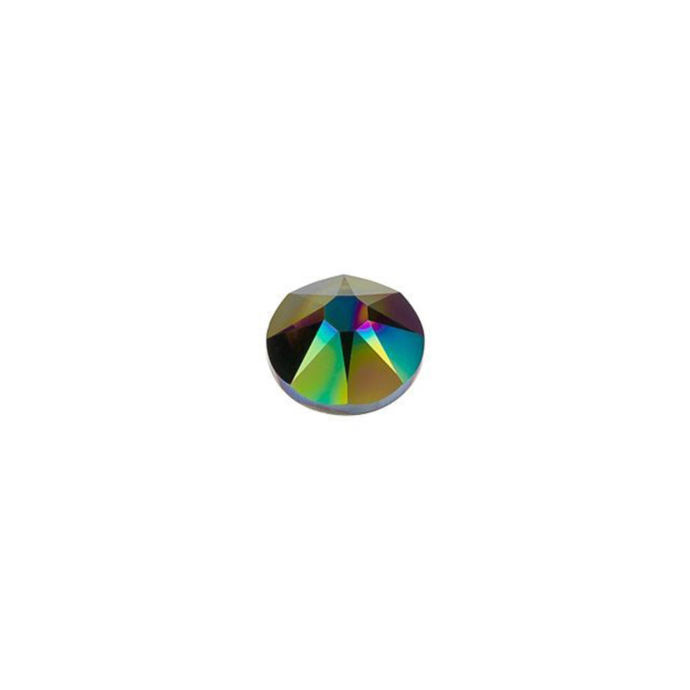 PRESTIGE Crystal, #2088 Round Flatback Rhinestone SS16, Rainbow Dark (1 Piece)