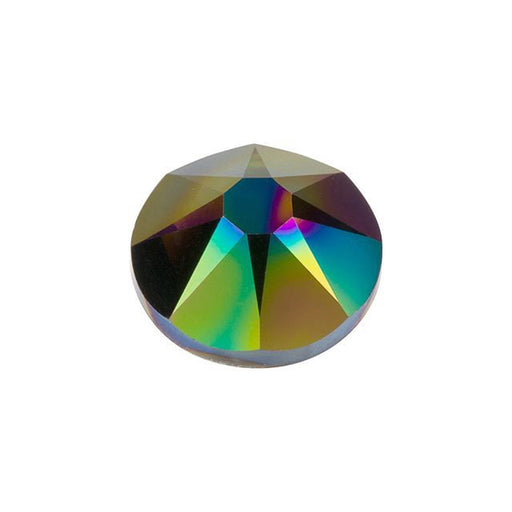 PRESTIGE Crystal, #2088 Round Flatback Rhinestone SS34, Rainbow Dark (1 Piece)