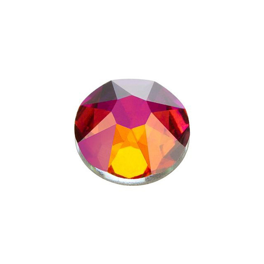 PRESTIGE Crystal, #2088 Round Flatback Rhinestone SS30, Crystal Volcano (1 Piece)