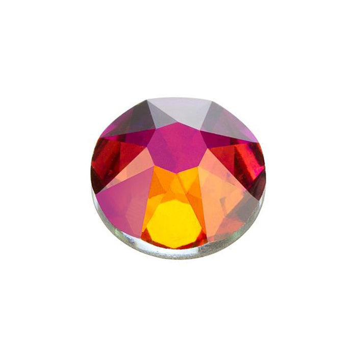 PRESTIGE Crystal, #2088 Round Flatback Rhinestone SS34, Crystal Volcano (1 Piece)