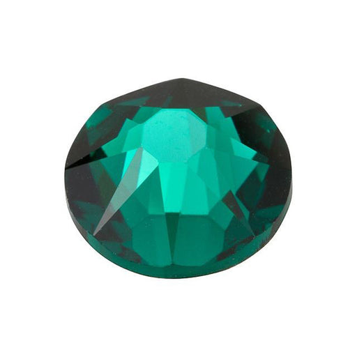 PRESTIGE Crystal, #2088 Round Flatback Rhinestone SS34, Emerald (1 Piece)