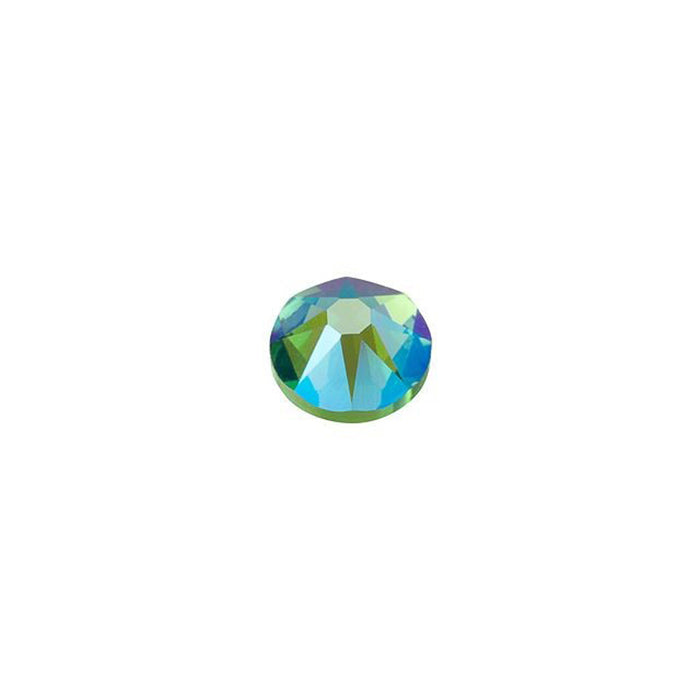 PRESTIGE Crystal, #2088 Round Flatback Rhinestone SS16, Erinite Shimmer (1 Piece)