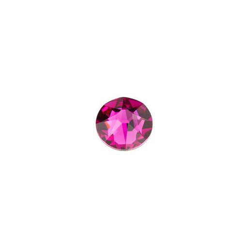 PRESTIGE Crystal, #2088 Round Flatback Rhinestone SS16, Fuchsia (1 Piece)