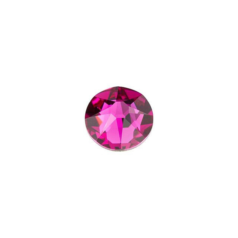 PRESTIGE Crystal, #2088 Round Flatback Rhinestone SS20, Fuchsia (1 Piece)