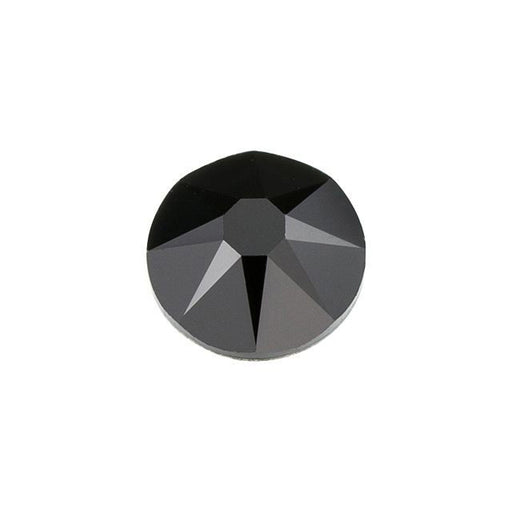 PRESTIGE Crystal, #2088 Round Flatback Rhinestone SS30, Jet (1 Piece)