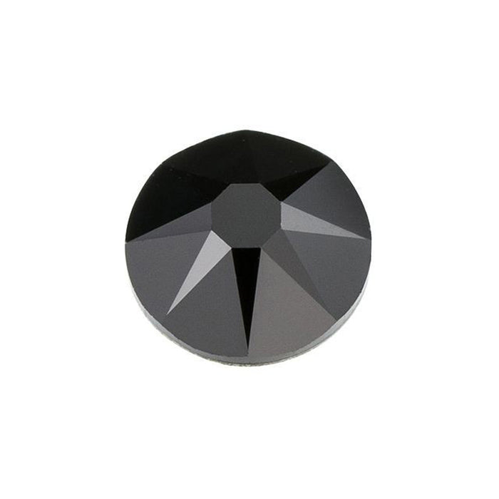 PRESTIGE Crystal, #2088 Round Flatback Rhinestone SS34, Jet (1 Piece)