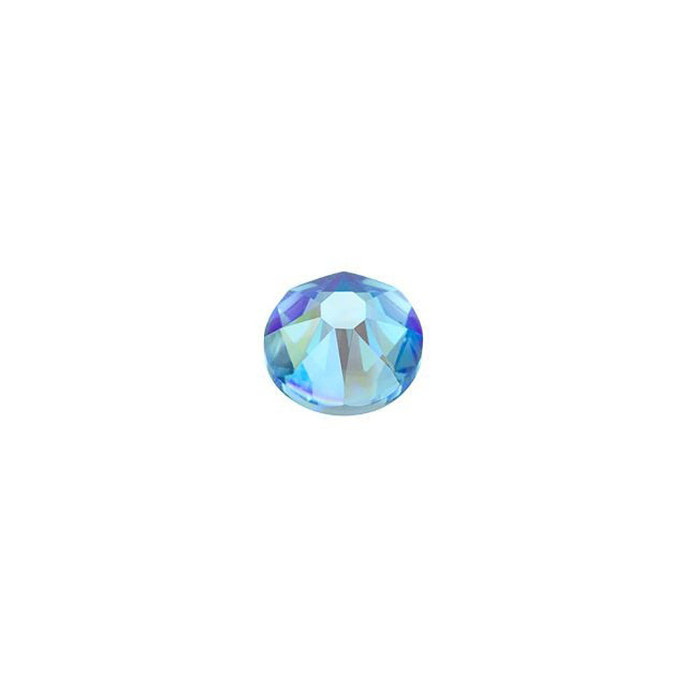 PRESTIGE Crystal, #2088 Round Flatback Rhinestone SS16, Light Sapphire Shimmer (1 Piece)