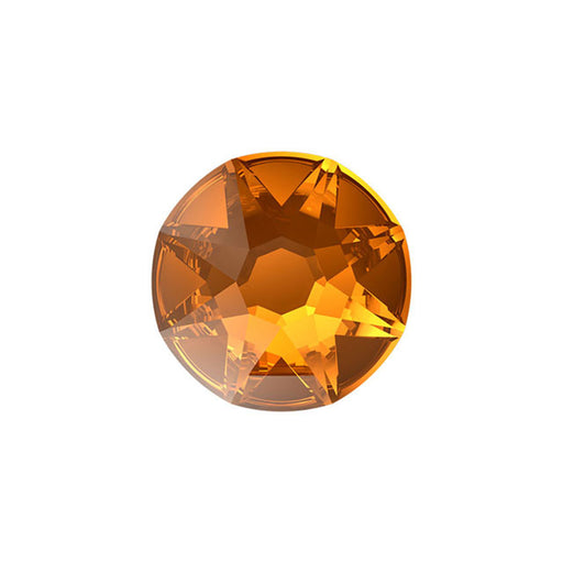 PRESTIGE Crystal, #2088 Round Flatback Rhinestone SS20, Light Amber (1 Piece)