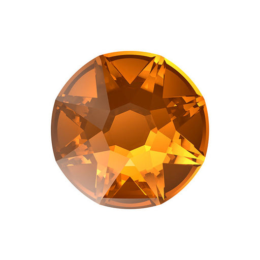 PRESTIGE Crystal, #2088 Round Flatback Rhinestone SS30, Light Amber (1 Piece)