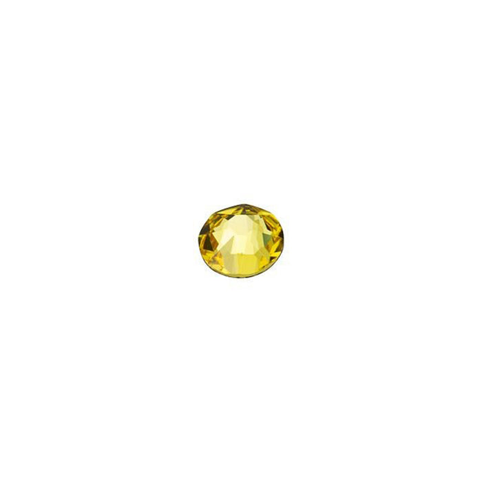 PRESTIGE Crystal, #2088 Round Flatback Rhinestone SS12, Light Topaz (1 Piece)