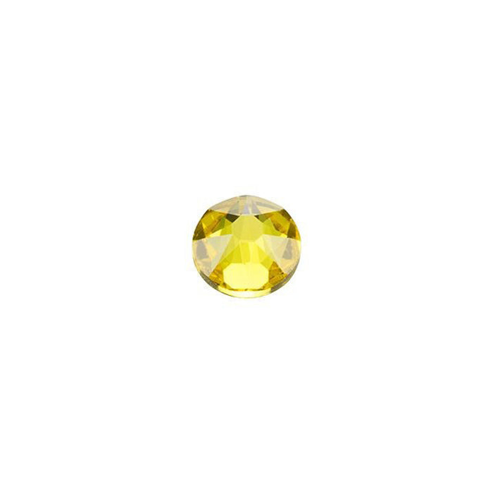 PRESTIGE Crystal, #2088 Round Flatback Rhinestone SS16, Light Topaz (1 Piece)