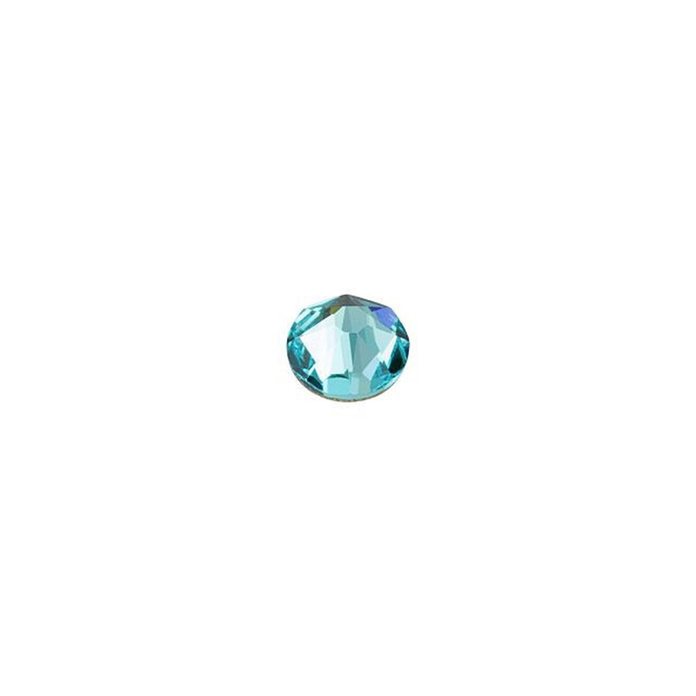 PRESTIGE Crystal, #2088 Round Flatback Rhinestone SS12, Light Turquoise (1 Piece)