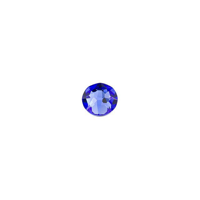 PRESTIGE Crystal, #2088 Round Flatback Rhinestone SS12, Sapphire (1 Piece)