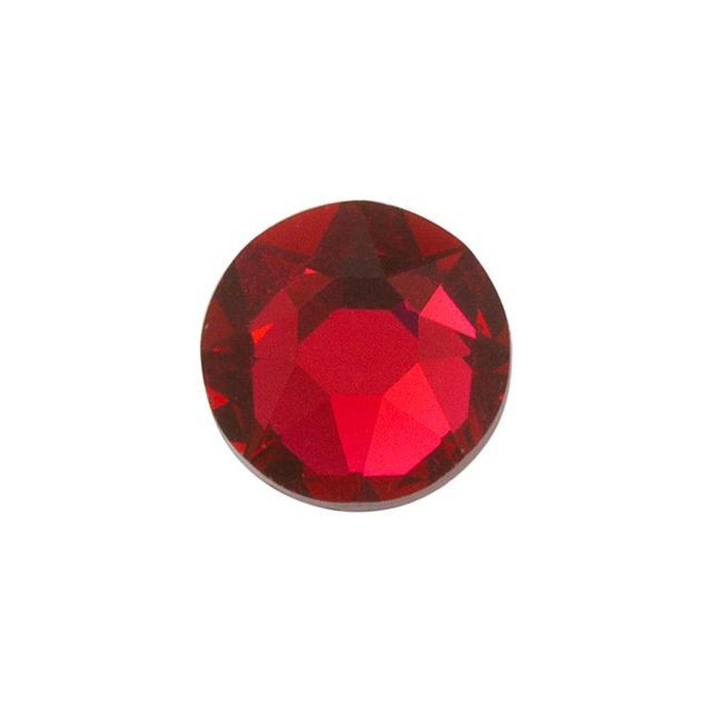PRESTIGE Crystal, #2088 Round Flatback Rhinestone SS30, Scarlet (1 Piece)