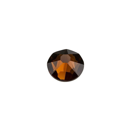 PRESTIGE Crystal, #2088 Round Flatback Rhinestone SS20, Smoked Topaz (1 Piece)