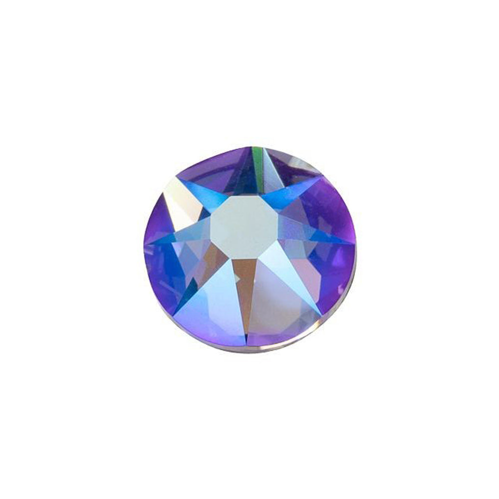 PRESTIGE Crystal, #2088 Round Flatback Rhinestone SS30, Tanzanite Shimmer (1 Piece)