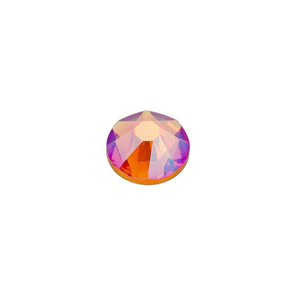 PRESTIGE Crystal, #2088 Round Flatback Rhinestone SS20, Tangerine Shimmer (1 Piece)