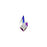 PRESTIGE Crystal, #2205 Flame Flatback Rhinestone 7.5mm, Crystal AB (1 Piece)