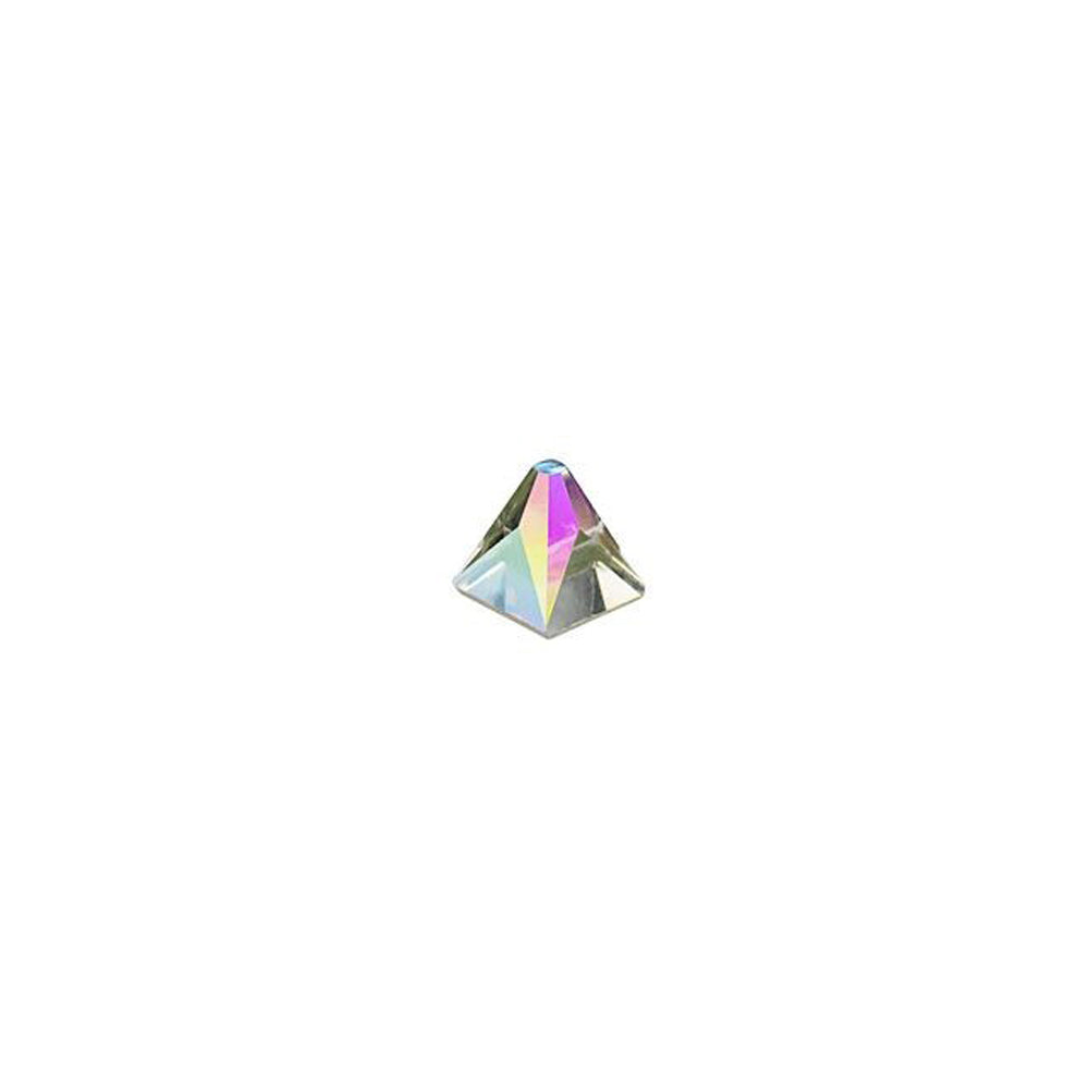 PRESTIGE Crystal, #2419 Square Spike Flatback Rhinestone 4mm, Black Diamond Shimmer (1 Piece)