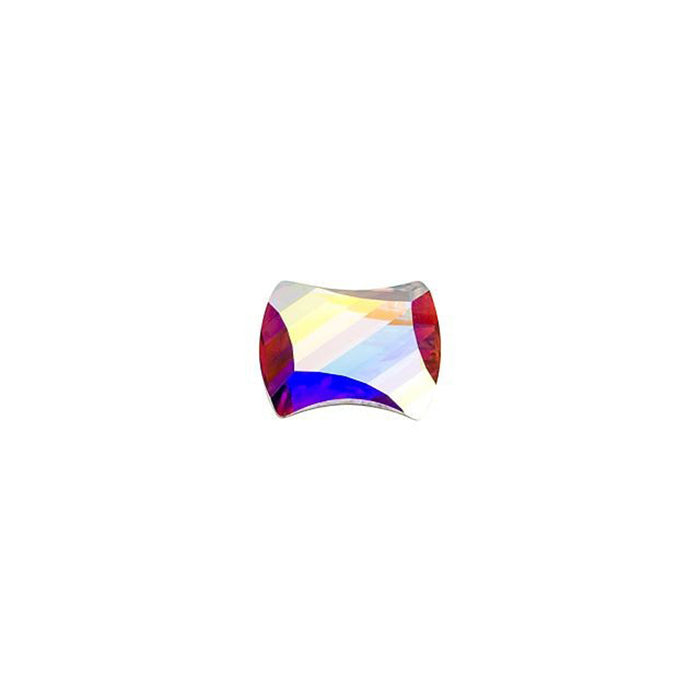 PRESTIGE Crystal, #2540 Curvy Flatback Rhinestone 7x5.5mm, Crystal AB (1 Piece)