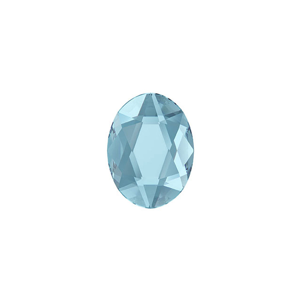 PRESTIGE Crystal, #2603 Oval Flatback Rhinestone 14mm, Aquamarine (1 Piece)